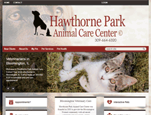 Tablet Screenshot of hawthorneparkvet.com